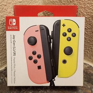 Switch Joy-Cons L/R, Pastel Pink & Pastel Yellow (NEW) - Nintendo